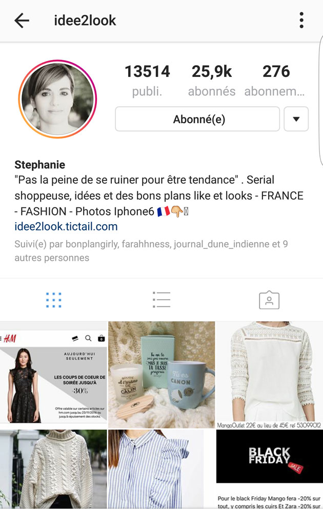 l'instagram de idée de look ou idee2look est rempli de bon plan !