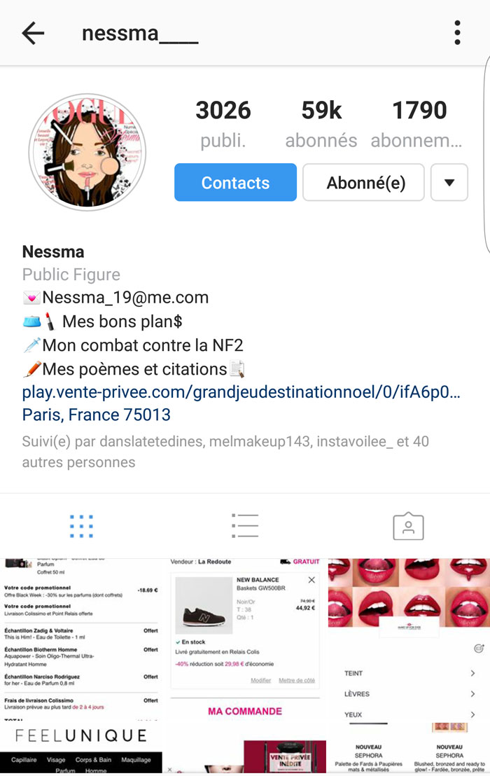 l'instagram de nessma ou journal de nesma est rempli de bon plan !